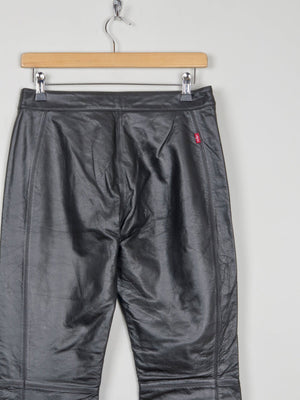 Women's Black Leather Levi’s Trousers 28"/32L - The Harlequin
