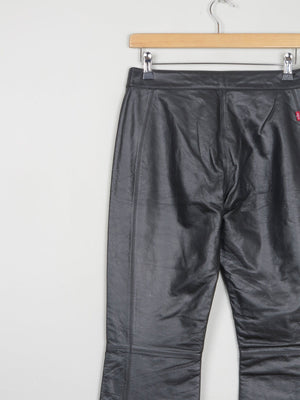 Women's Black Leather Levi’s Trousers 28"/32L - The Harlequin