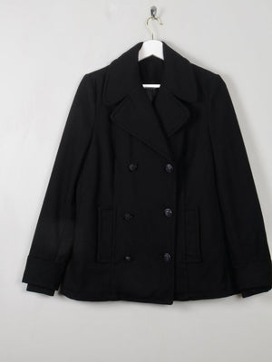 Women's Black Reefer Jacket S - The Harlequin