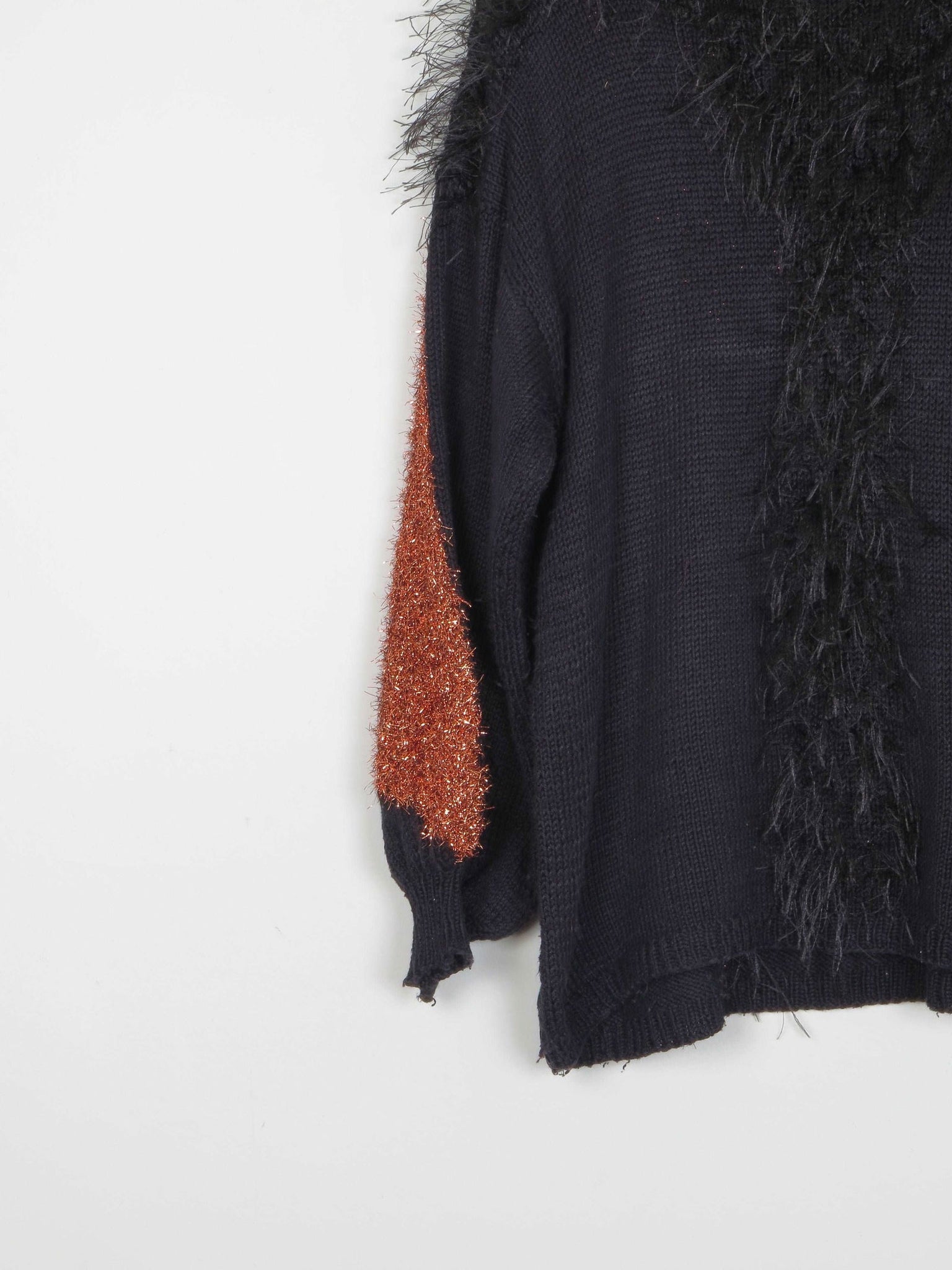 Women’s Black & Rust Vintage Jumper S/M - The Harlequin