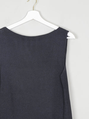 Women's Black Silk Boat Neck 90s Ellen Tracy Top S - The Harlequin