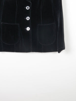 Women's Black Velvet 1970s Jacket 10/12 - The Harlequin