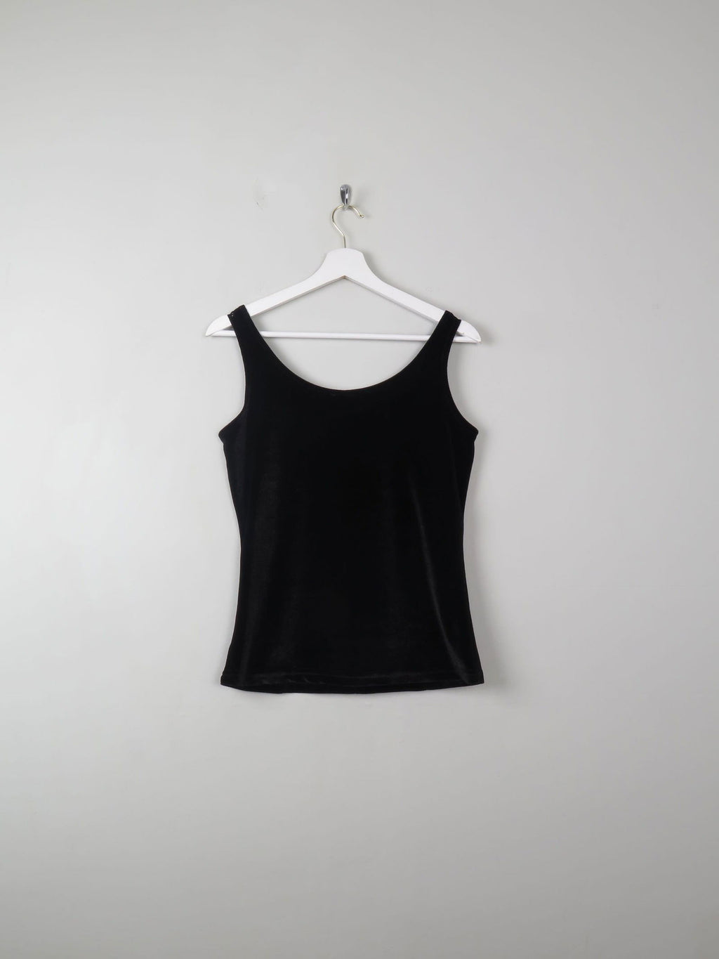 Women's Black Velvet Corset Style Top S - The Harlequin