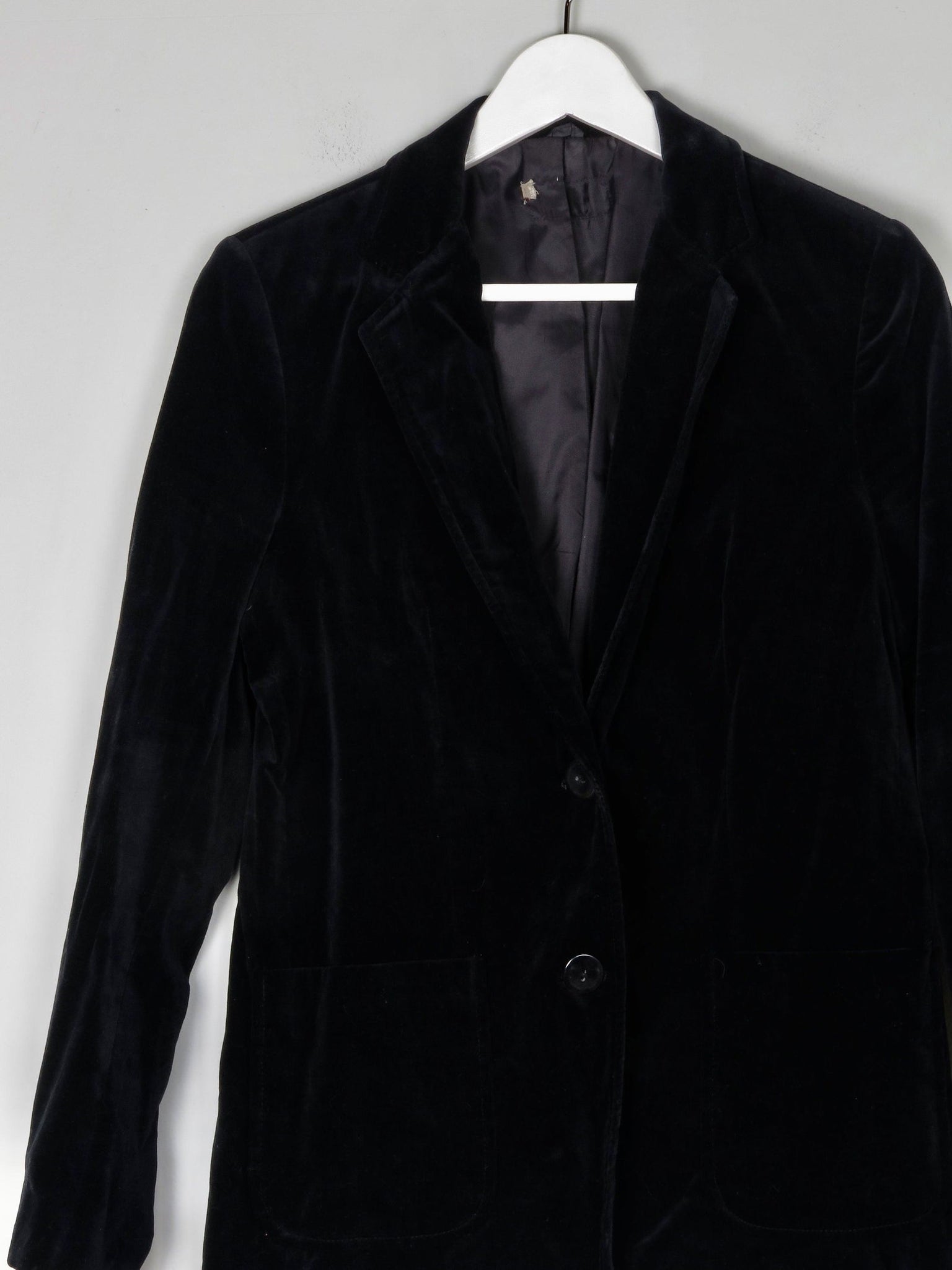Women’s  Black Velvet Vintage Tailored Jacket S/10 - The Harlequin