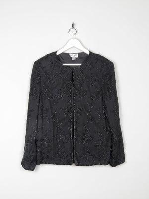 Women’s Black Vintage Beaded Jacket M - The Harlequin