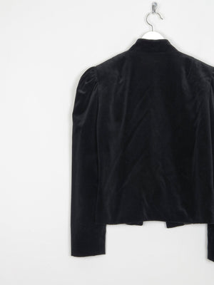 Women’s Black Vintage Cropped Velvet Jacket M - The Harlequin