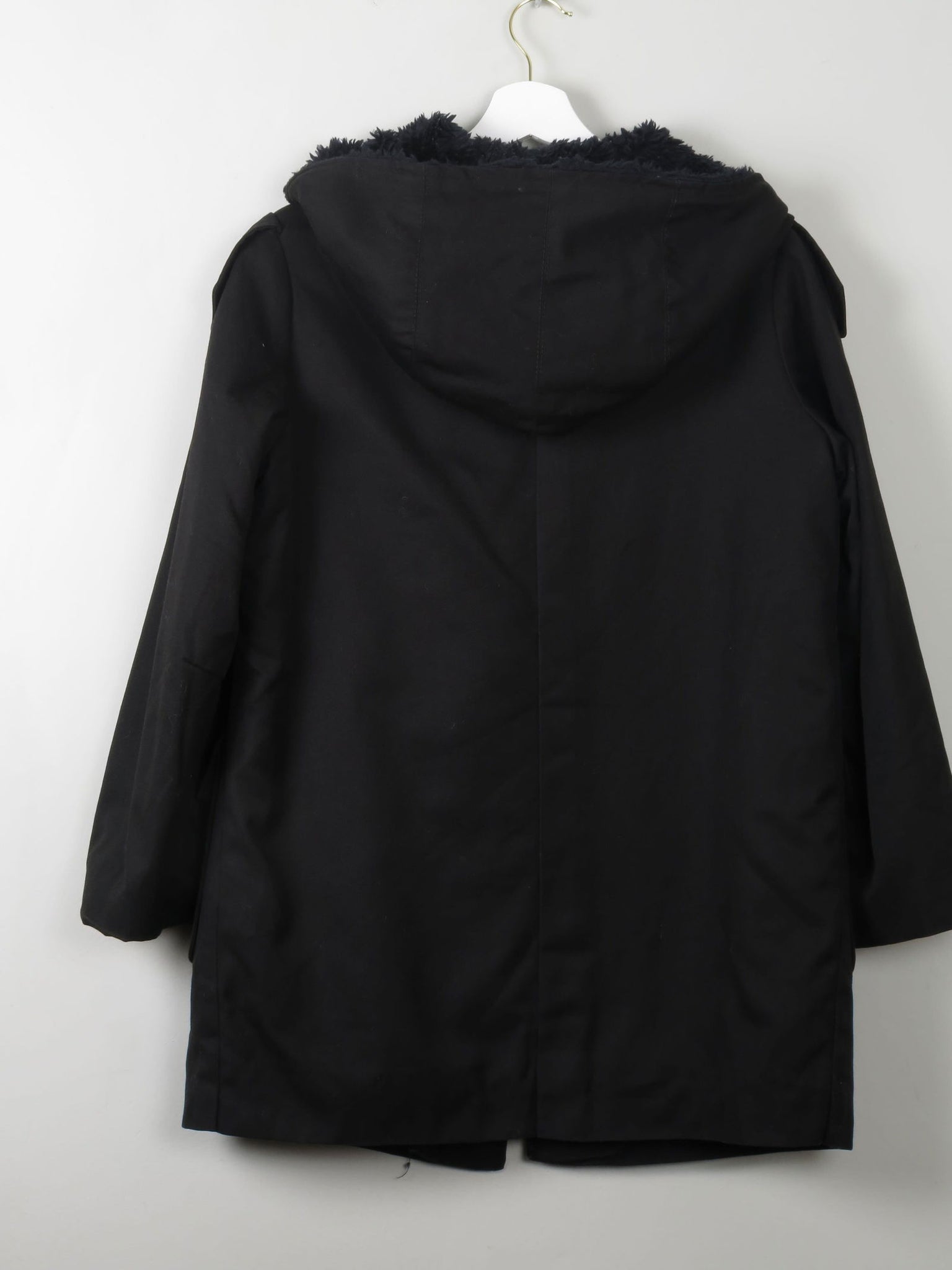 Women's Black Vintage Trench Parka S/M Petit - The Harlequin