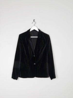 Women’s Black Vintage Velvet Tailored Jacket XS 8/10 - The Harlequin