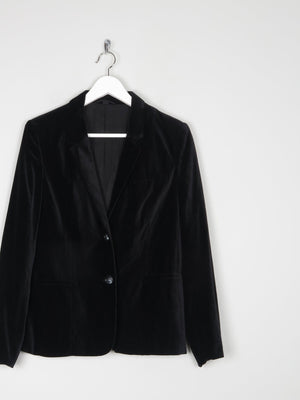 Women’s Black Vintage Velvet Tailored Jacket XS 8/10 - The Harlequin