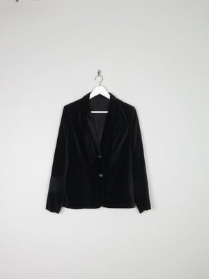 Women’s Black Vintage Velvet Tailored Jacket XS 8/10 - The Harlequin