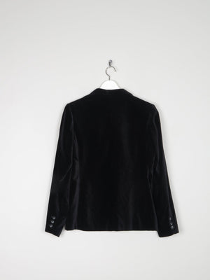 Women’s Black Vintage Velvet Tailored Jacket XS 8/10 - The Harlequin