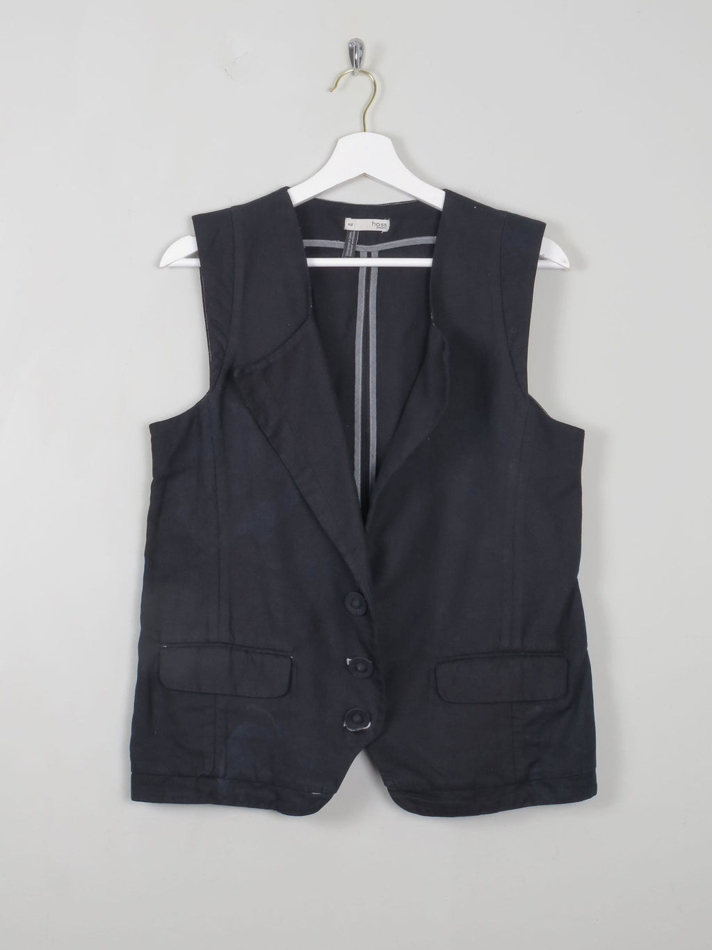 Women's Black Waistcoat Hoss  42 EU M/L - The Harlequin