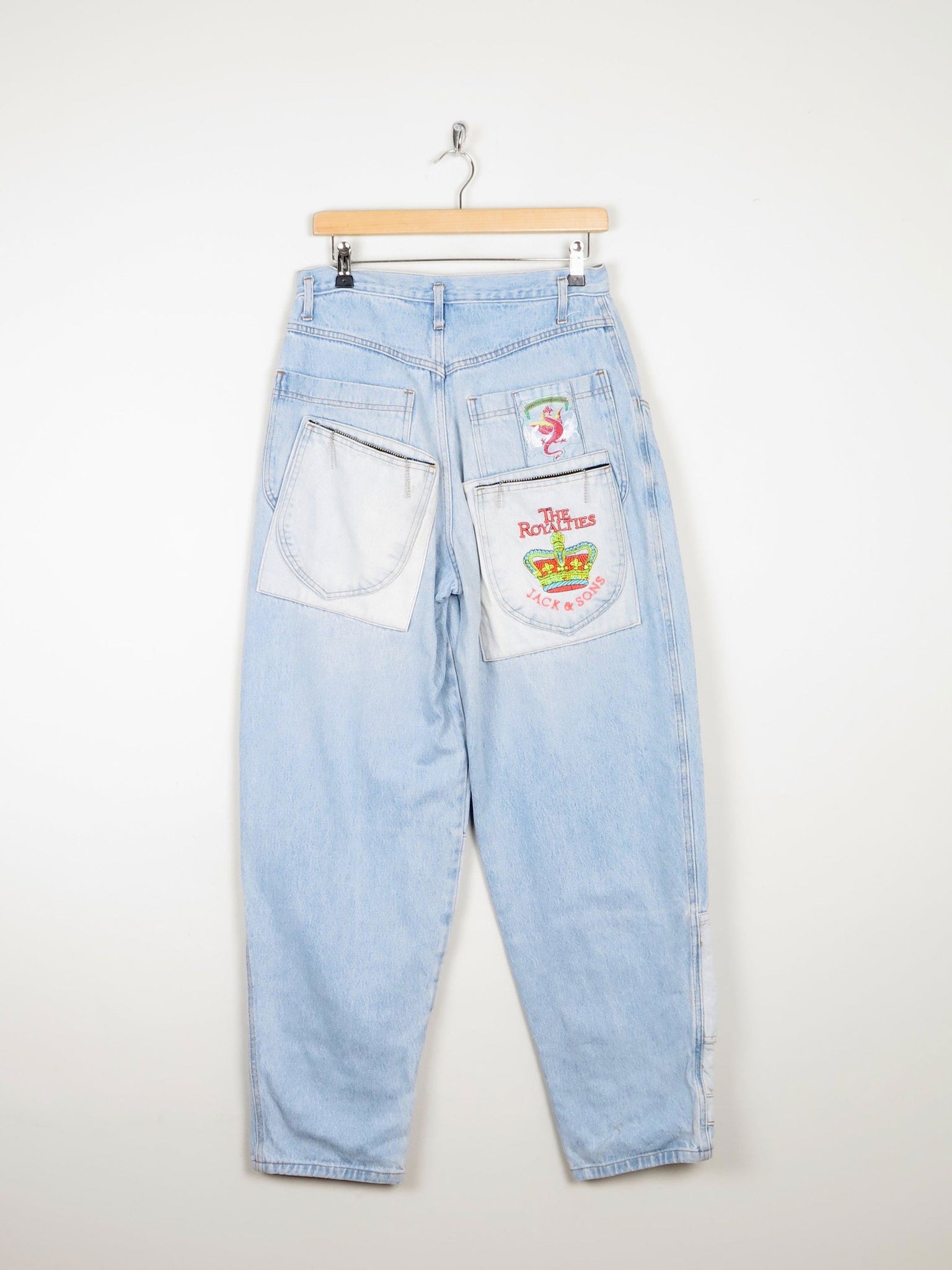 Women’s Blue 1980s High Waisted Vintage Customised Jeans 30W - The Harlequin