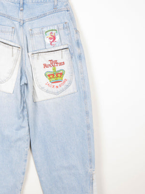 Women’s Blue 1980s High Waisted Vintage Customised Jeans 30W - The Harlequin