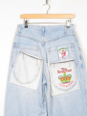 Women’s Blue 1980s High Waisted Vintage Customised Jeans 30W - The Harlequin