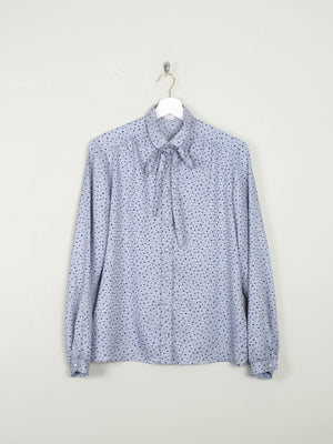 Women's Blue Polka Dot Vintage Blouse S - The Harlequin