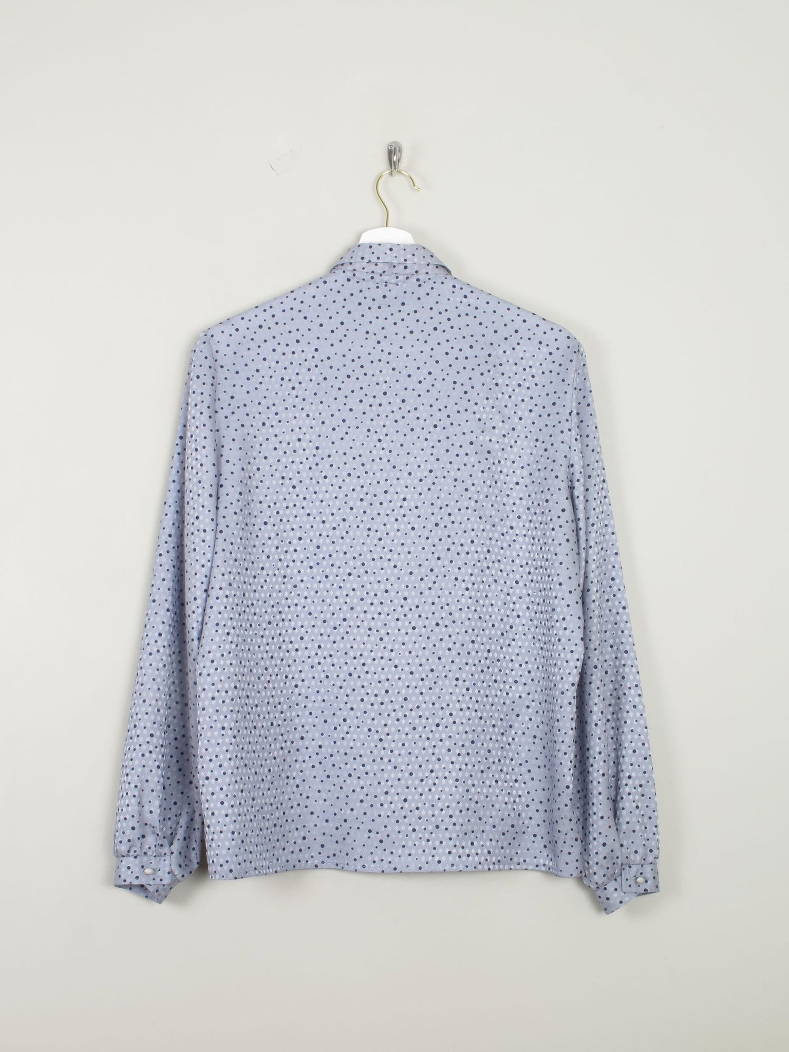 Women's Blue Polka Dot Vintage Blouse S - The Harlequin