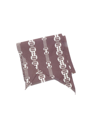Women’s Brown 1970s Chain Print Scarf - The Harlequin