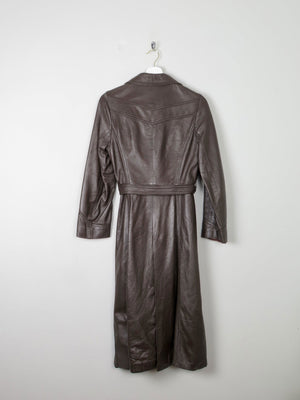 Women's  Brown Vintage Leather Coat 1970s XS/S - The Harlequin