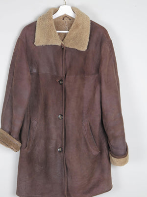 Women's Brown Vintage Shearling Sheepskin Short Coat M/L - The Harlequin