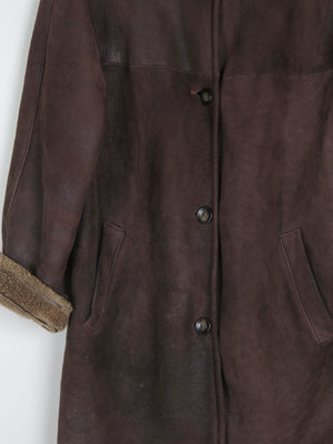 Women's Brown Vintage Shearling Sheepskin Short Coat M/L - The Harlequin