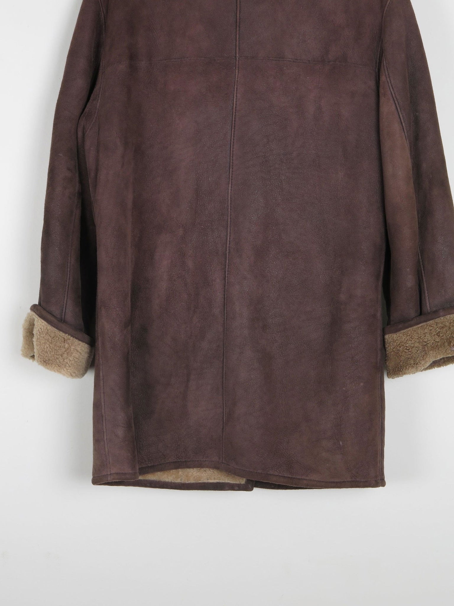 Women's Brown Vintage Shearling Sheepskin Short Coat M/L - The Harlequin
