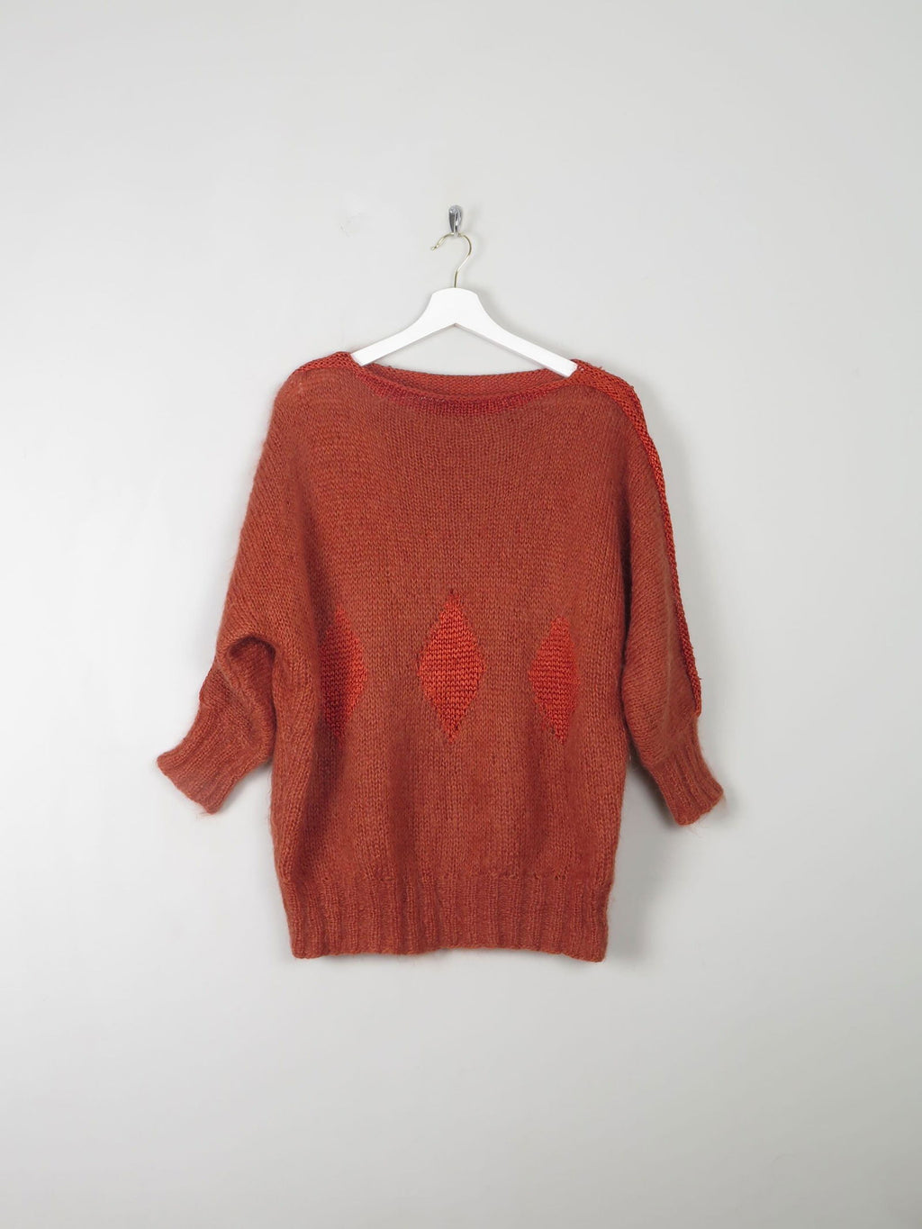 Women's Burnt Orange Mohair Jumper S/M - The Harlequin