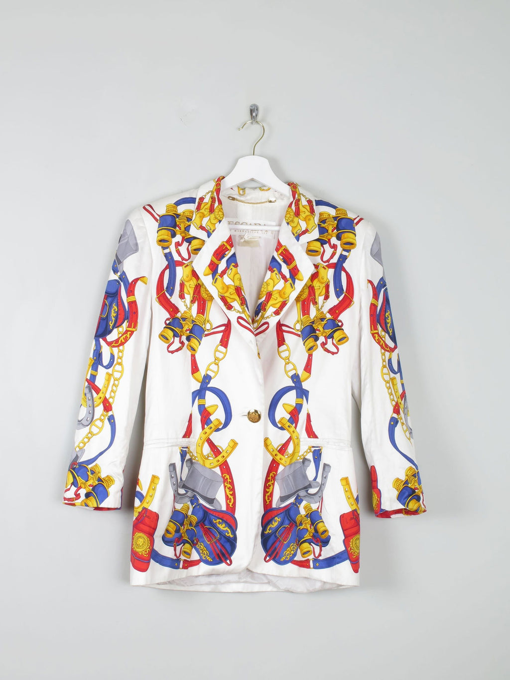 Women's Chain Print Vintage Escacda Trophy Jacket S - The Harlequin