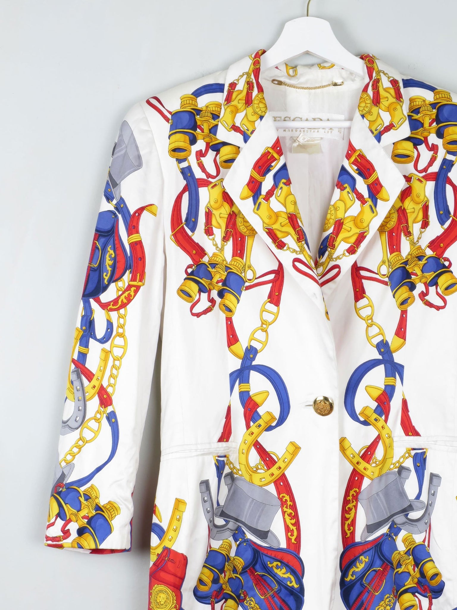 Women's Chain Print Vintage Escacda Trophy Jacket S - The Harlequin