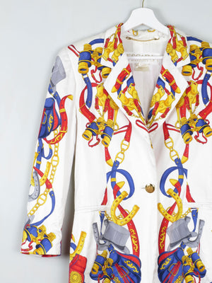 Women's Chain Print Vintage Escacda Trophy Jacket S - The Harlequin