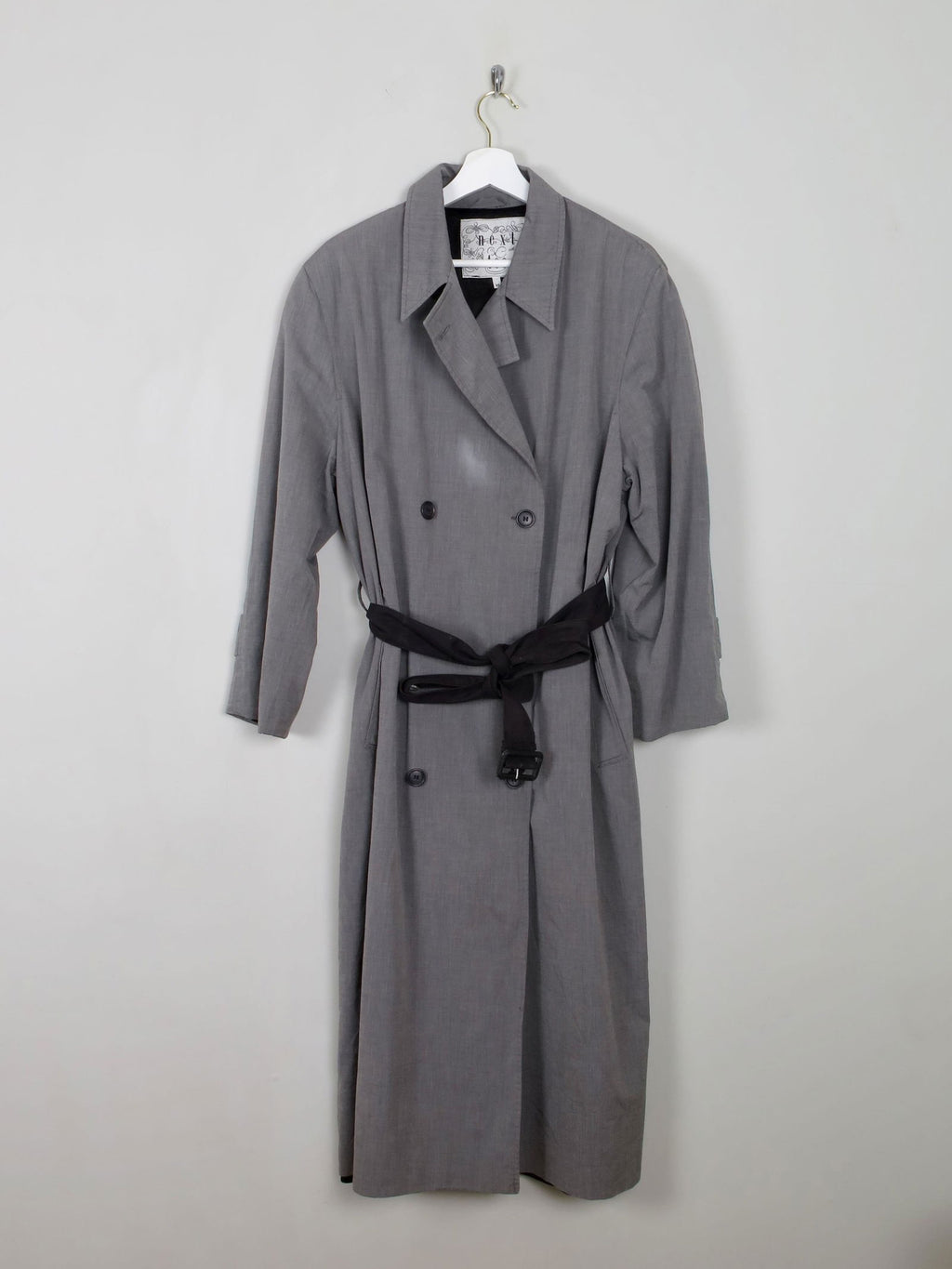 Women's Charcoal Vintage Trench Coat S-L - The Harlequin