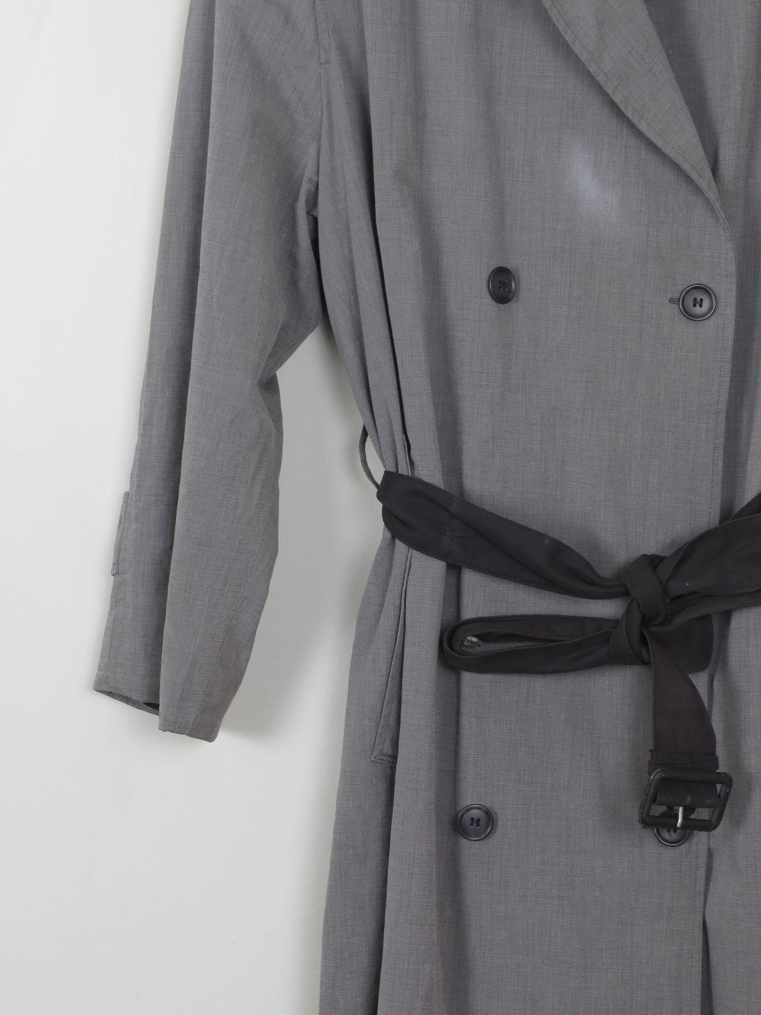 Women's Charcoal Vintage Trench Coat S-L - The Harlequin