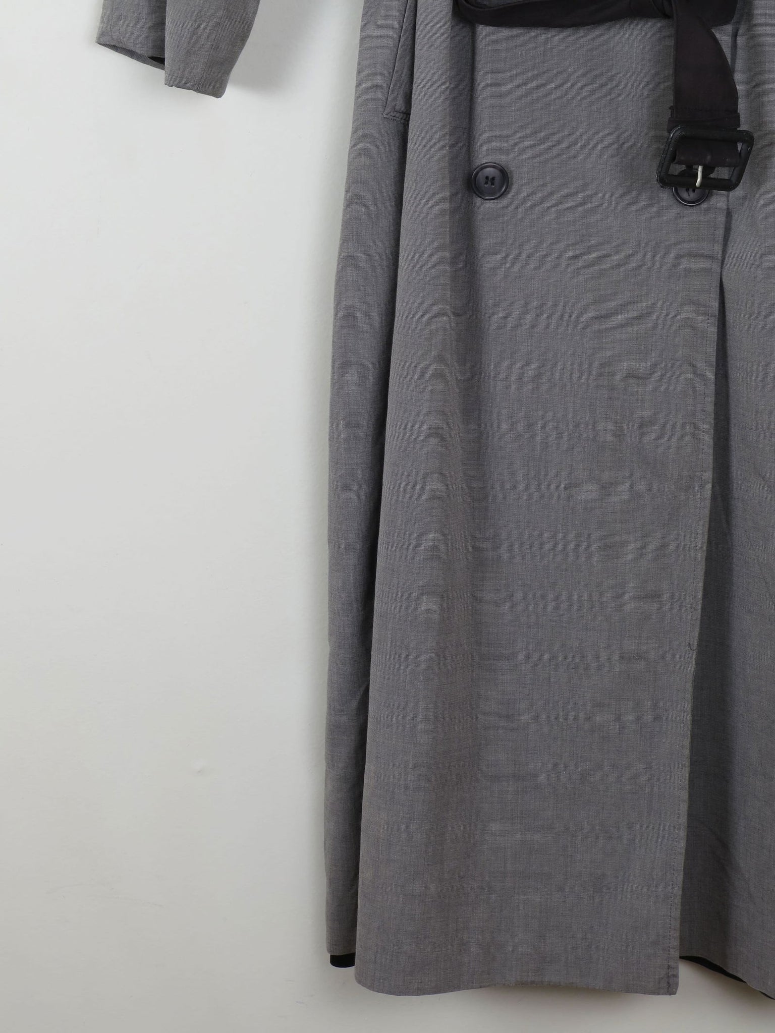 Women's Charcoal Vintage Trench Coat S-L - The Harlequin