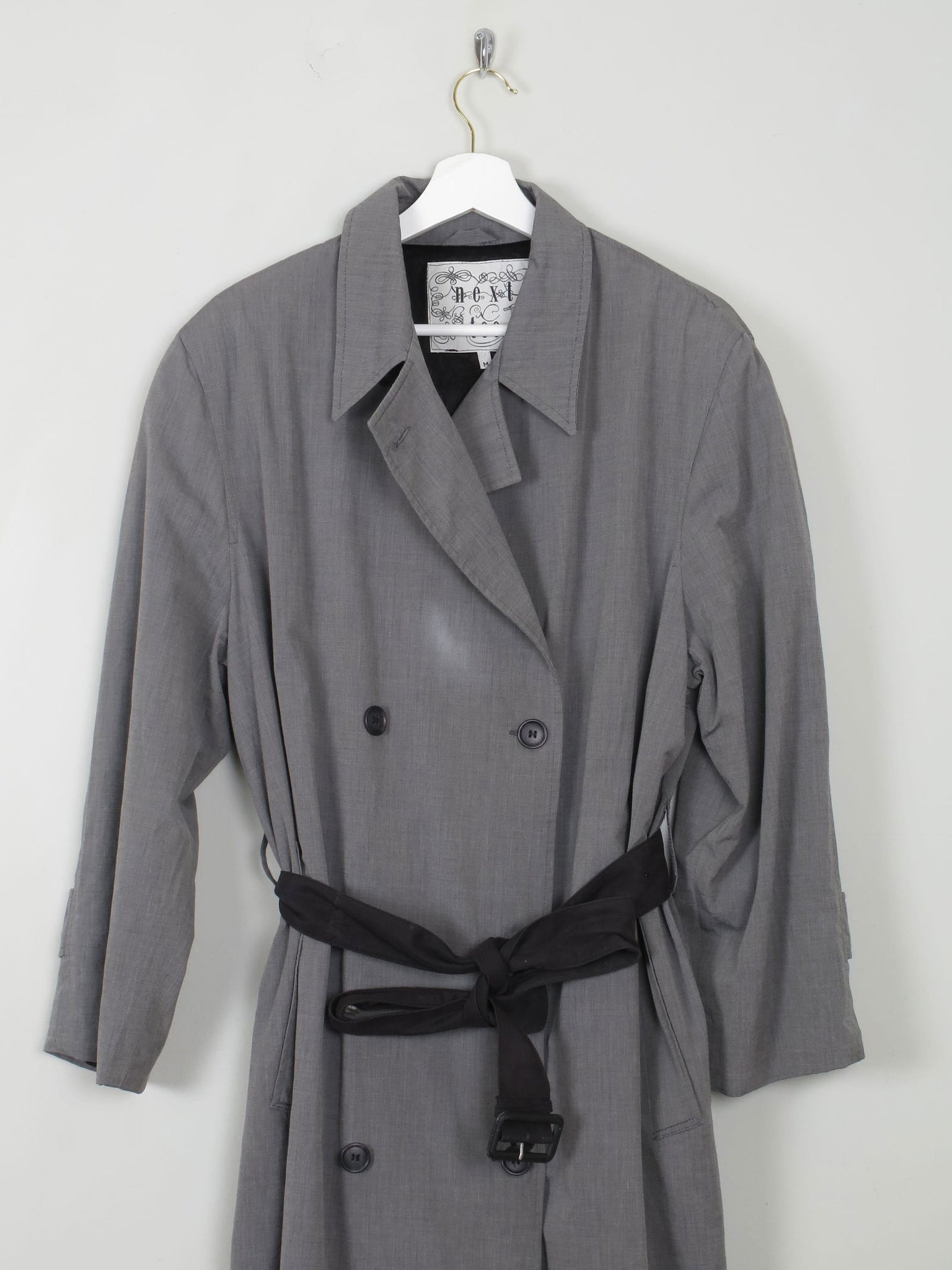 Women's Charcoal Vintage Trench Coat S-L - The Harlequin