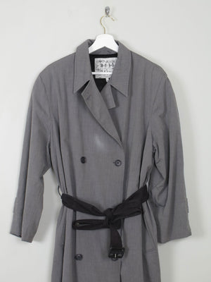 Women's Charcoal Vintage Trench Coat S-L - The Harlequin
