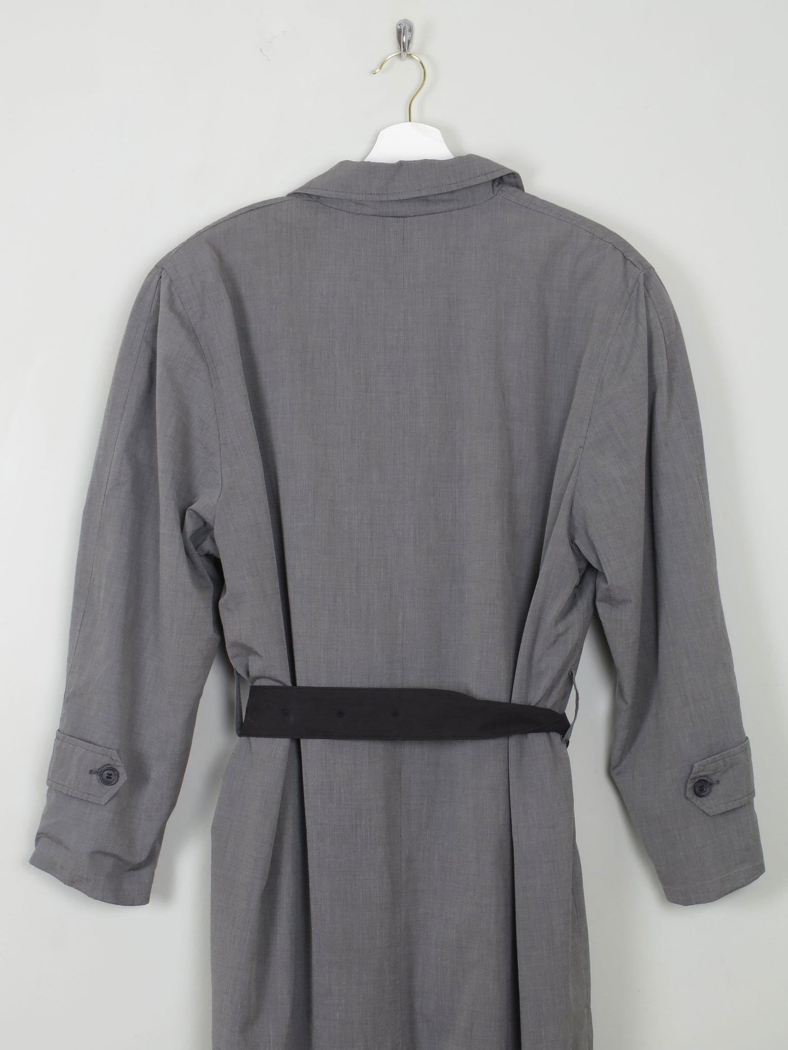 Women's Charcoal Vintage Trench Coat S-L - The Harlequin