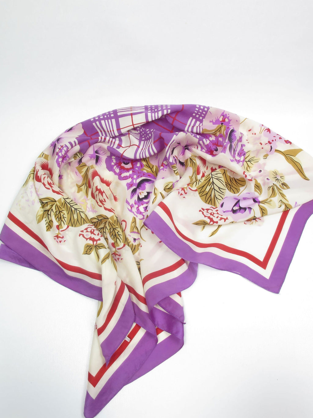 Women’s Colourful Large Vintage Silk Scarf - The Harlequin