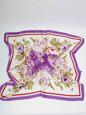 Women’s Colourful Large Vintage Silk Scarf - The Harlequin