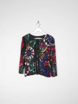 Women’s Colourful Vintage Beaded Jacket S - The Harlequin