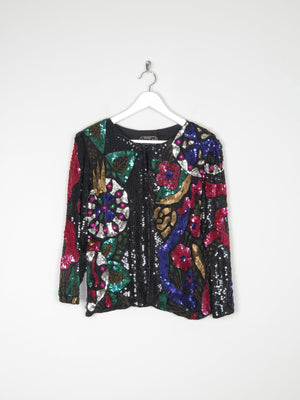 Women’s Colourful Vintage Beaded Jacket S - The Harlequin