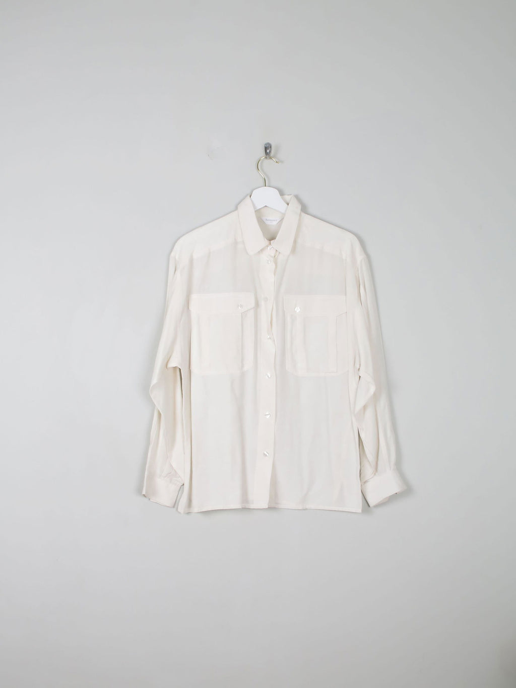 Women's Cream Silk Blouse By Hammer M - The Harlequin