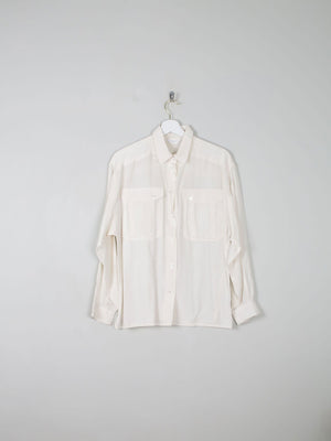 Women's Cream Silk Blouse By Hammer M - The Harlequin