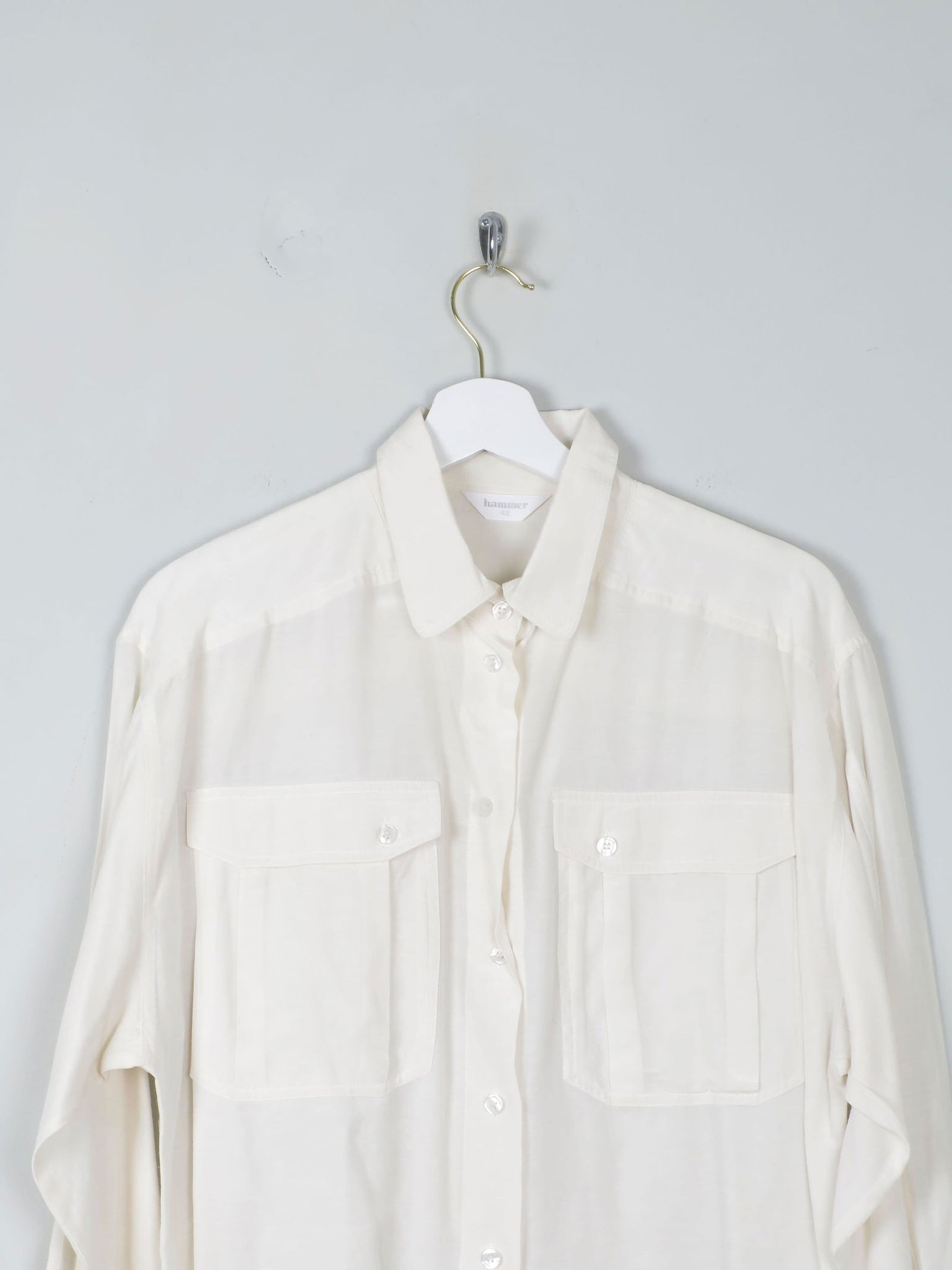 Women's Cream Silk Blouse By Hammer M - The Harlequin