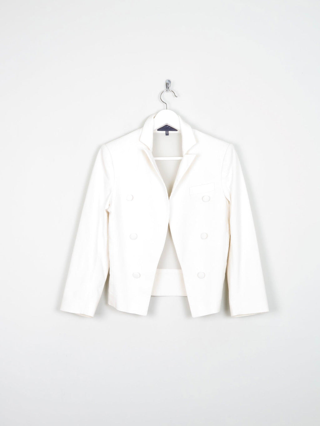 Women’s Cream Tuxedo Style Cotton Cropped  Vintage Jacket - The Harlequin