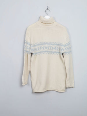 Women's Cream Vintage Marc O Polo Turtle Neck Jumper M - The Harlequin