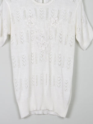 Women's Crochet Short Sleeved Top M - The Harlequin