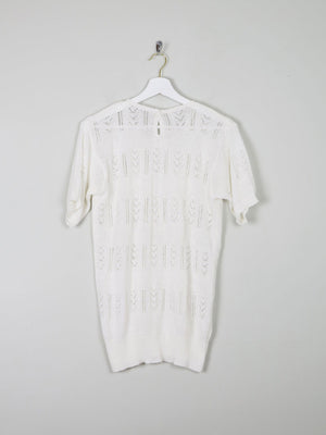 Women's Crochet Short Sleeved Top M - The Harlequin