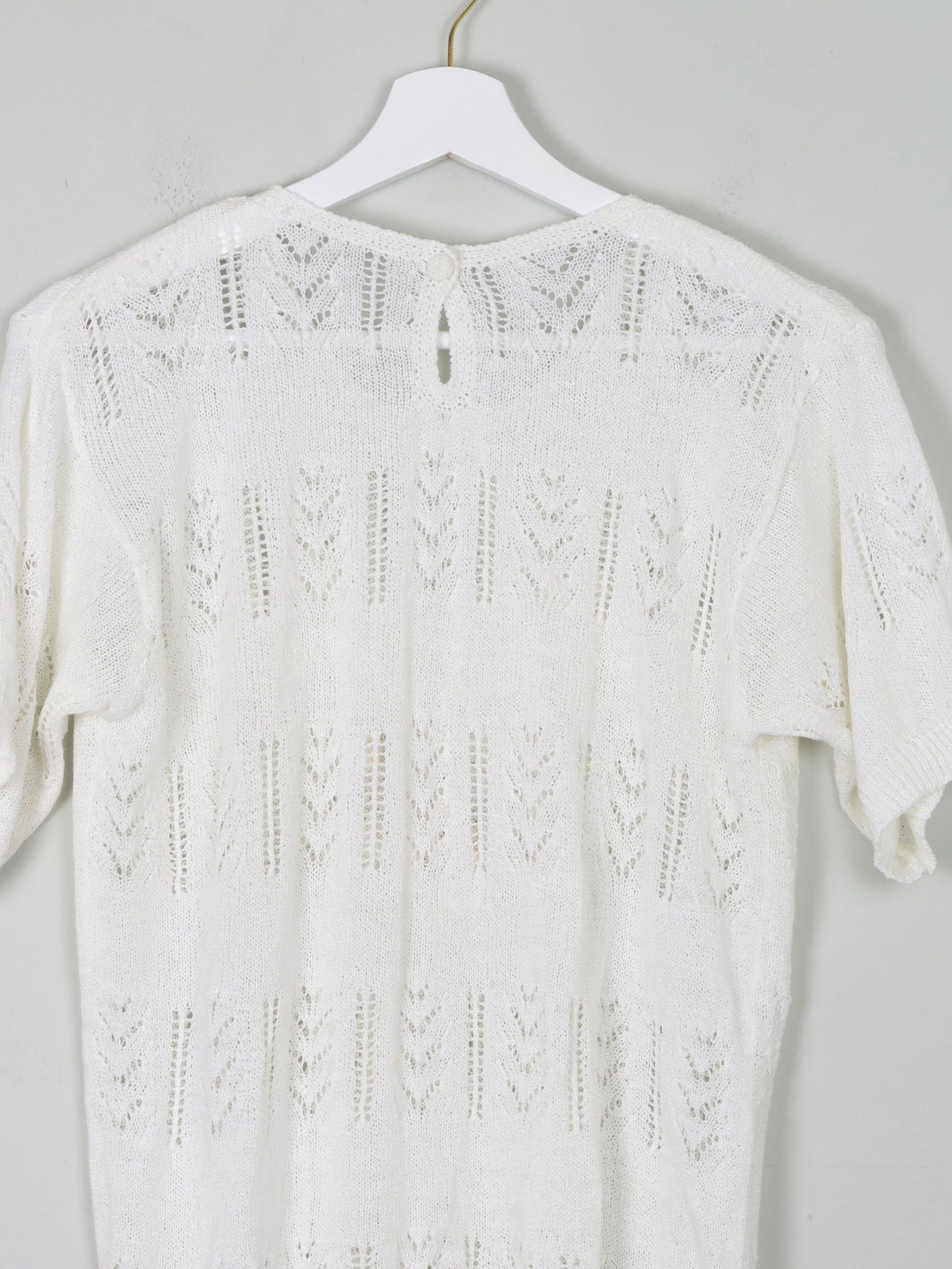 Women's Crochet Short Sleeved Top M - The Harlequin