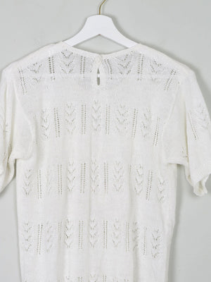 Women's Crochet Short Sleeved Top M - The Harlequin