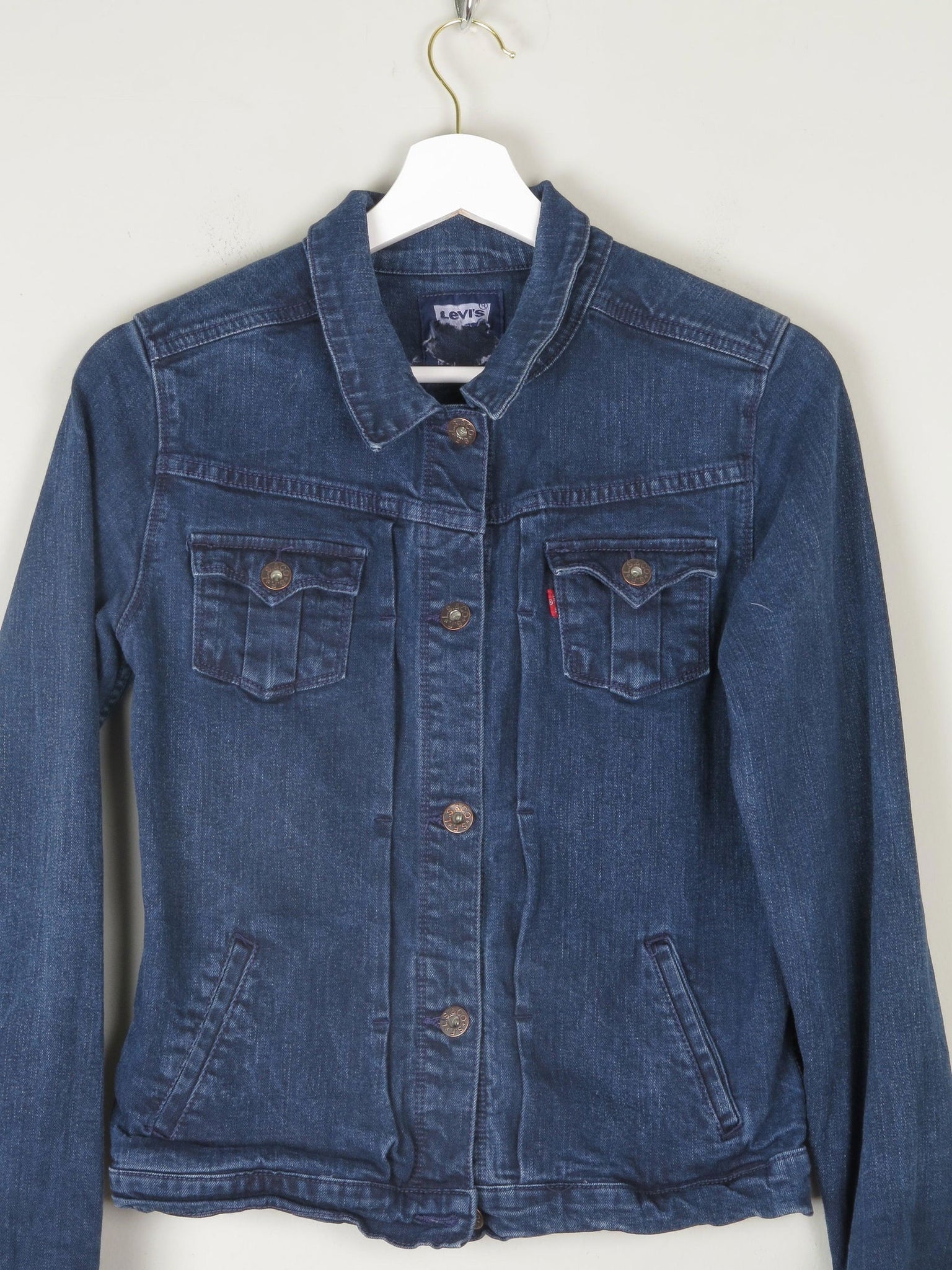 Women's Dark Blue Levis Stretch Denim Jacket XS - The Harlequin